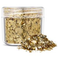 Scrapbooking dekorativní vločky z metalické fólie - Zlatá, JB02
