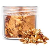 Scrapbooking dekorativní vločky z metalické fólie - Růžová zlatá, JB03