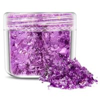 Scrapbooking dekorativní vločky z metalické fólie - Světle fialová, JB05