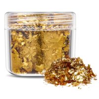 Scrapbooking dekorativní vločky z metalické fólie - Zlatá, JB12