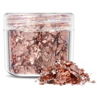 Scrapbooking dekorativní vločky z metalické fólie - Růžová zlatá, JB13