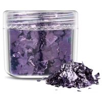 Scrapbooking dekorativní vločky z metalické fólie - Fialová, JB14