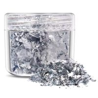 Scrapbooking dekorativní vločky z metalické fólie - Stříbrná, JB15