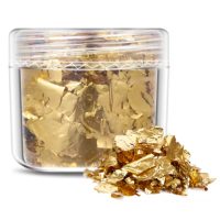 Scrapbooking dekorativní vločky z metalické fólie - Zlatá, JB16