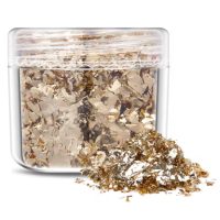 Scrapbooking dekorativní vločky z metalické fólie - Pudrově zlatá, JB18