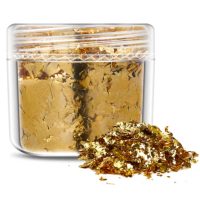 Scrapbooking dekorativní vločky z metalické fólie - Zlatá, JB20