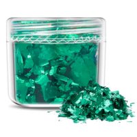 Scrapbooking dekorativní vločky z metalické fólie - Zelená, JB21