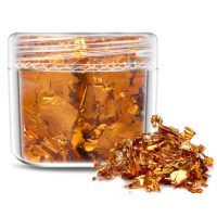 Scrapbooking dekorativní vločky z metalické fólie - Oranžová, JB22