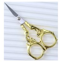 Scrapbooking kovové nůžky s fénixem - Zlaté