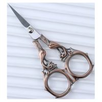 Scrapbooking kovové nůžky s fénixem - Červená měď