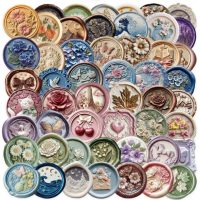 Scrapbooking samolepky - Imitace pečetního vosku, 104 kusů
