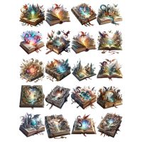 Scrapbooking samolepky - Knižní draci, 20 kusů