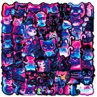 Scrapbooking samolepky - Neonové kočičky, 50 kusů