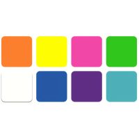 Scrapbooking samolepící bločky - Fluorescenční barvy, 8 bločků