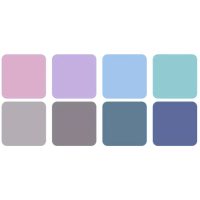 Scrapbooking samolepící bločky - Matné barvy, 8 bločků