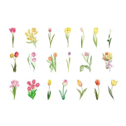Foto - Scrapbooking samolepky - Tulipány 02, 40 kusů
