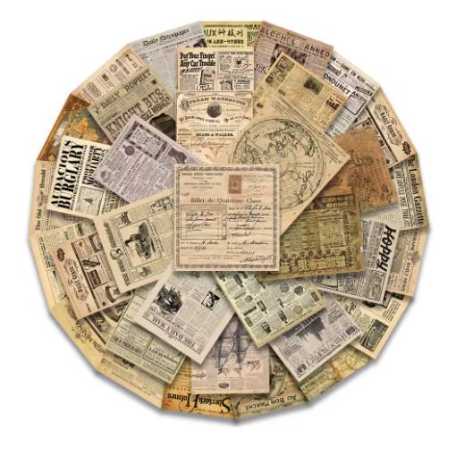 Foto - Scrapbooking vintage pergamenové samolepky - 35 kusů