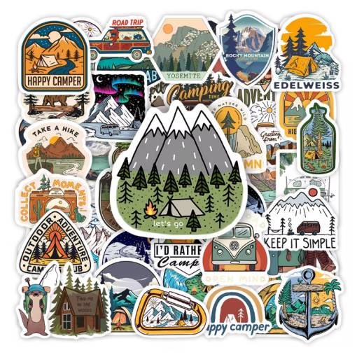 Foto - Scrapbooking outdoor samolepky - 50 kusů