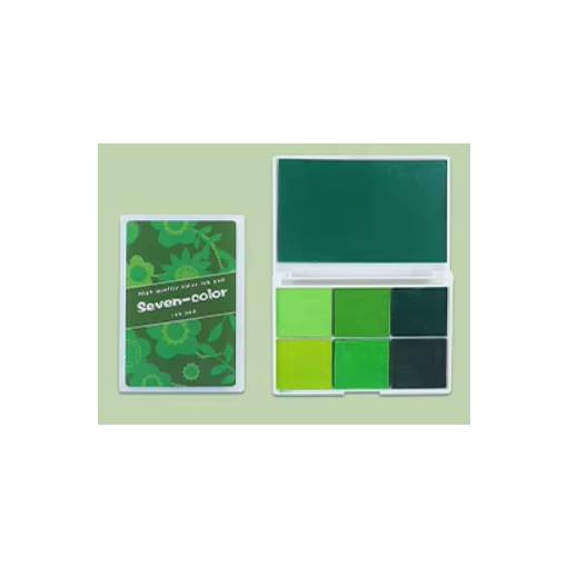 Foto - Scrapbooking paleta inkoustových barev - Sedm odstínů zelené