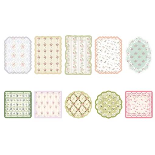 Foto - Scrapbooking vintage dekorativní krajkový papír - Vzor B, 30 listů