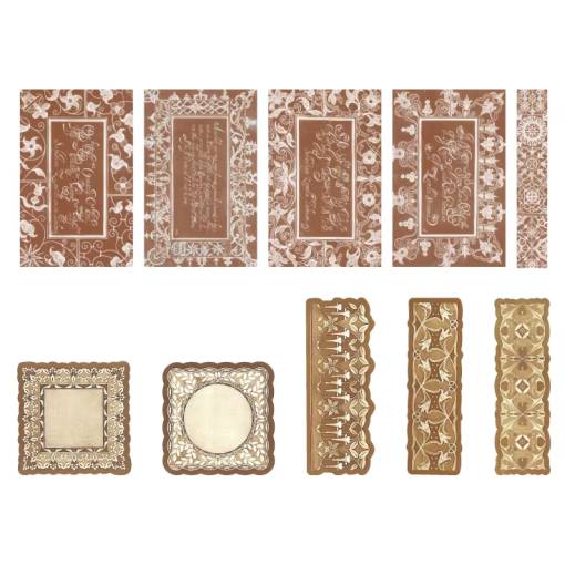 Foto - Scrapbooking vintage dekorativní krajkový papír - Vzor F, 30 listů