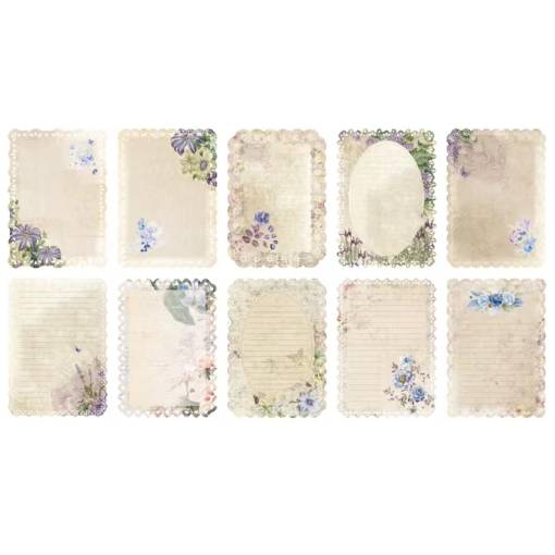 Foto - Scrapbooking velké krajkové dekorativní papíry - 10 kusů, vzor A