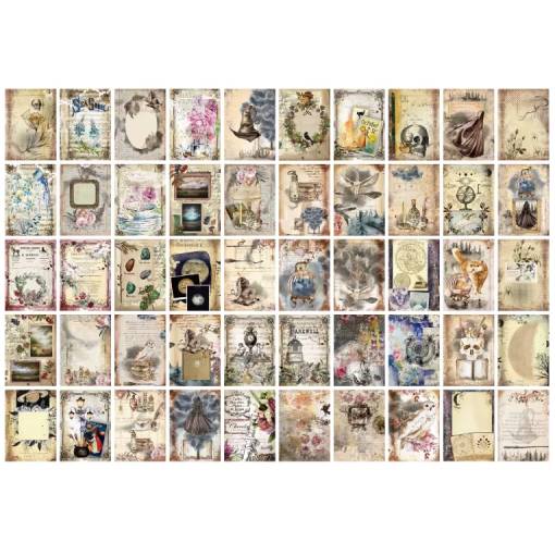 Foto - Scrapbooking blok dekorativních papírů se vzory - 100 listů, vzor H