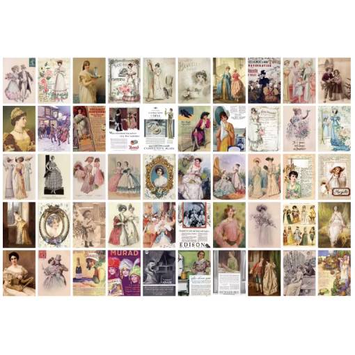 Foto - Scrapbooking blok dekorativních papírů se vzory - 100 listů, vzor D