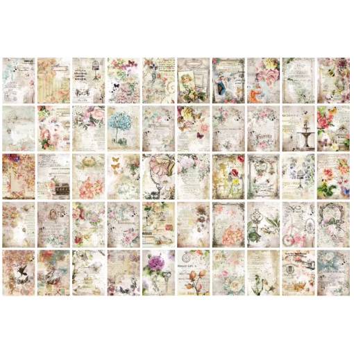 Foto - Scrapbooking blok dekorativních papírů se vzory - 100 listů, vzor C