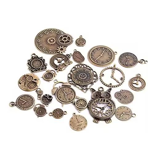 Foto - Scrapbooking kovové steampunk dekorace - Antique Bronze plated, 20 kusů
