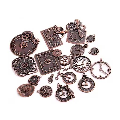 Foto - Scrapbooking kovové steampunk dekorace - Antique Copper plated, 20 kusů
