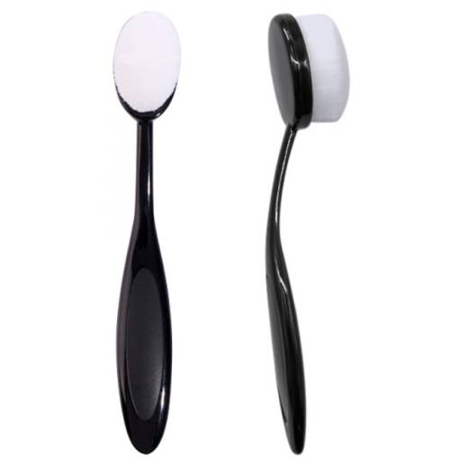 Foto - Scrapbooking hladký štětec - Černý s bílými štětinami, 1 kus