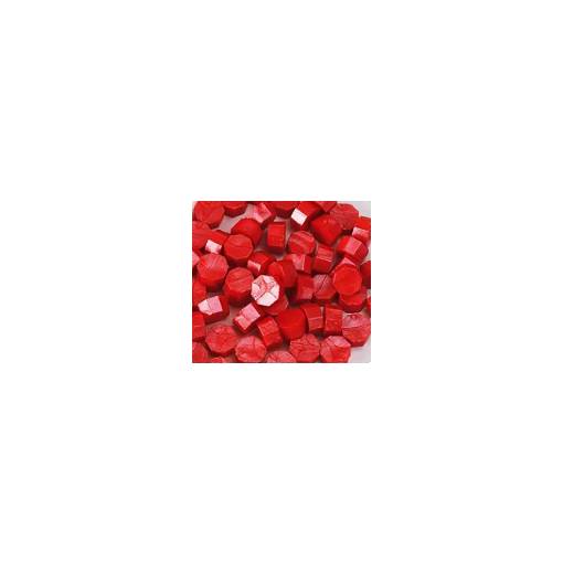 Foto - Scrapbooking korálkový pečetní vosk - Červený A8, 100 kusů