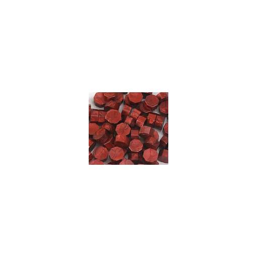 Foto - Scrapbooking korálkový pečetní vosk - Rubínově červený D1, 100 kusů