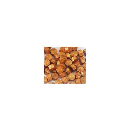 Foto - Scrapbooking korálkový pečetní vosk - Tmavě zlatý D6, 100 kusů