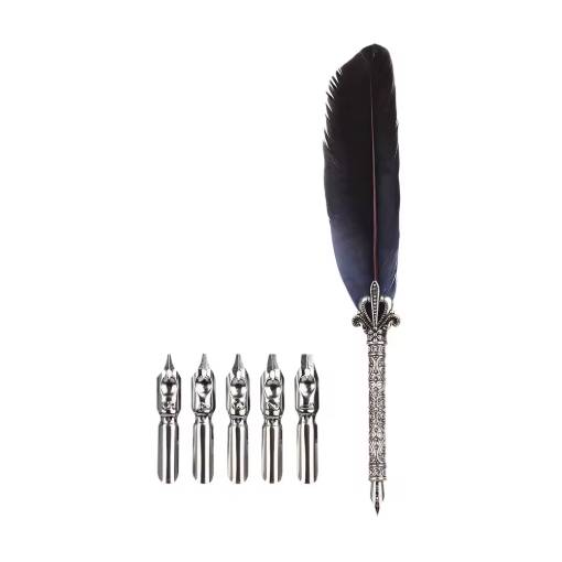 Foto - Scrapbooking sada psacího brka a náhradních hrotů - Tmavě modré