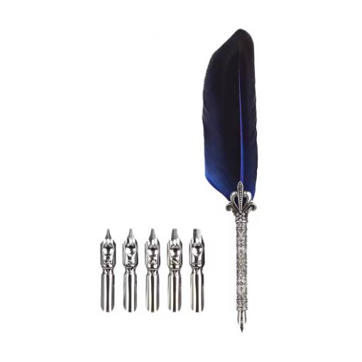 Foto - Scrapbooking sada psacího brka a náhradních hrotů - Královsky modré