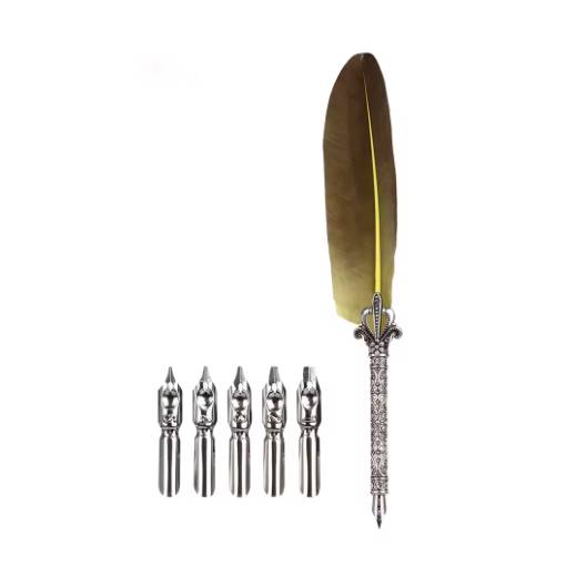 Foto - Scrapbooking sada psacího brka a náhradních hrotů - Žluté