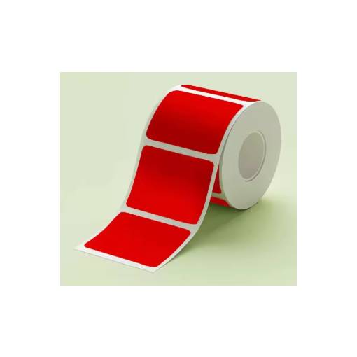 Foto - Scrapbooking role samolepících štítků do termotiskárny - Červené, 40 x 30 mm