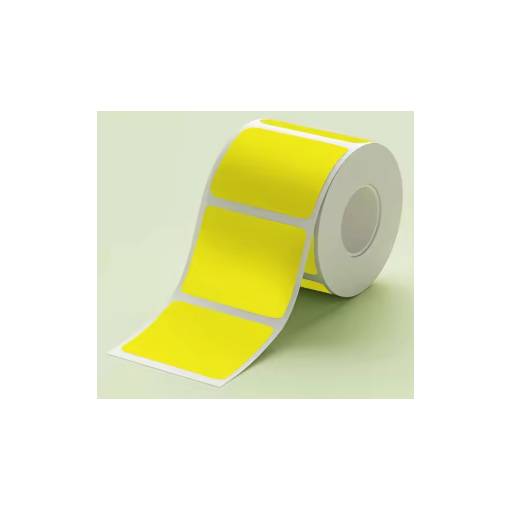 Foto - Scrapbooking role samolepících štítků do termotiskárny - Žluté, 40 x 30 mm