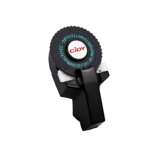 Foto - Scrapbooking štítková raznice s příslušenstvím - Černá, tři pásky červená, zlatá a černá