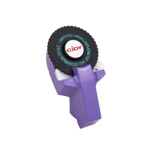 Foto - Scrapbooking štítková raznice s příslušenstvím - Fialová, dvě pásky