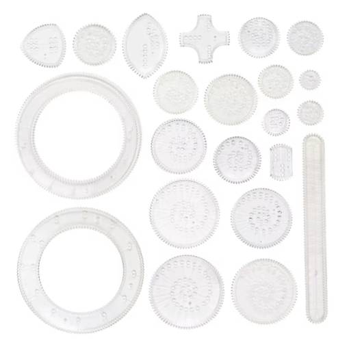 Foto - Scrapbooking sada šablon na kreslení - 22 kusů, průhledné