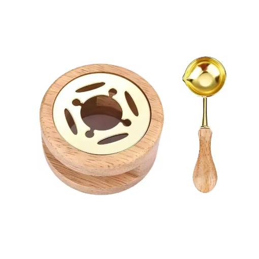 Foto - Scrapbooking sada na tavení pečetního vosku - Béžová