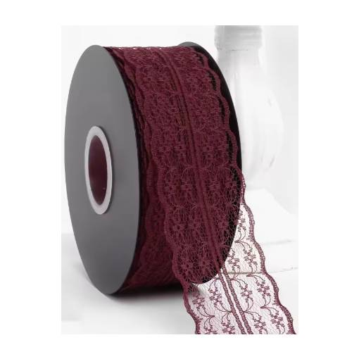 Foto - Scrapbooking široká krajka - Vínová, 45 metrů