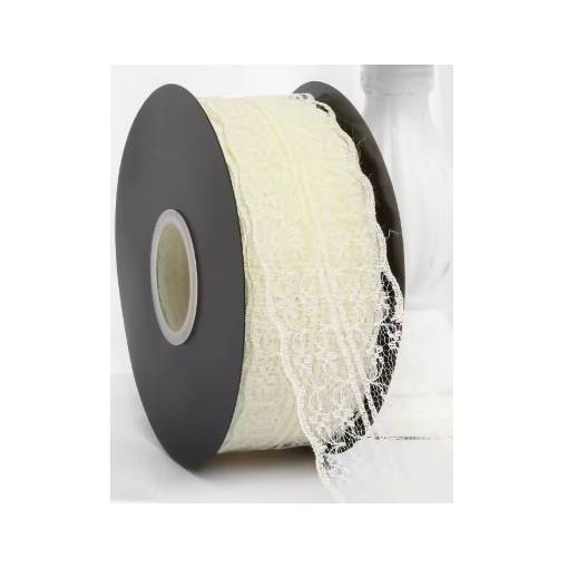 Foto - Scrapbooking široká krajka - Béžová, 45 metrů