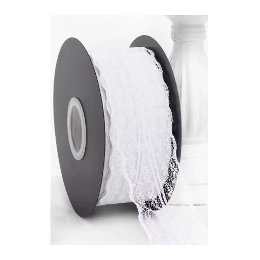 Foto - Scrapbooking široká krajka - Bílá, 45 metrů