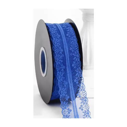 Foto - Scrapbooking krajka - Tmavě modrá, 45 metrů