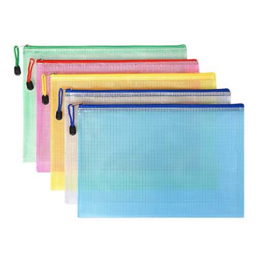 Foto - Scrapbooking organizační barevné kapsy - A4, 5 kusů