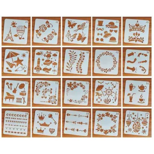 Foto - Scrapbooking sada šablon na kreslení - Bílá, 41 až 60